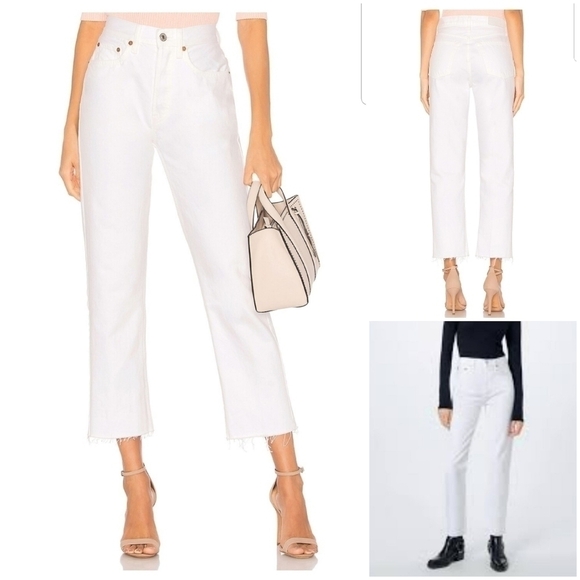 RE/DONE Originals High Rise Stove Pipe. Color white, Size 29 - Picture 1 of 16